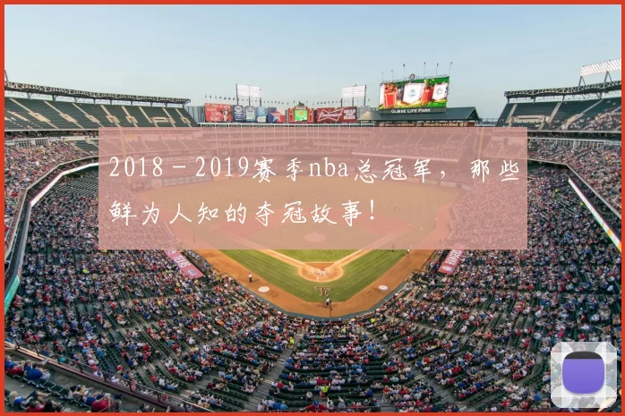 2018 - 2019赛季nba总冠军,那些鲜为人知的夺冠故事!